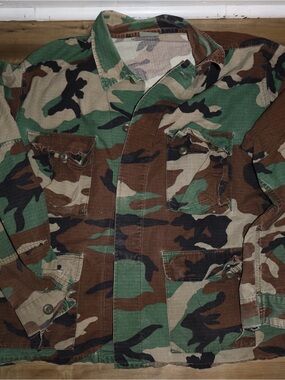 Vintage US Military BDU  Camo Utility Jacket | Size XXL
